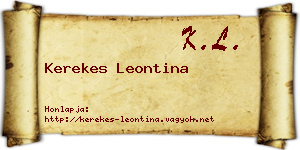 Kerekes Leontina névjegykártya